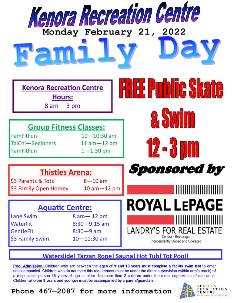 Family Day schedule of activities